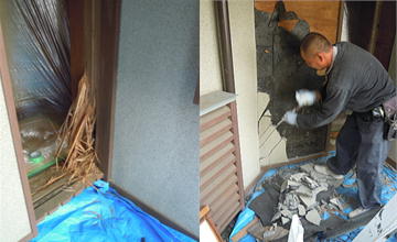 白蟻被害箇所補修