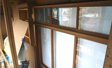 木製サッシ解体